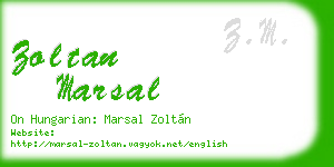 zoltan marsal business card