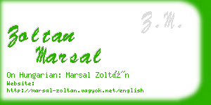 zoltan marsal business card